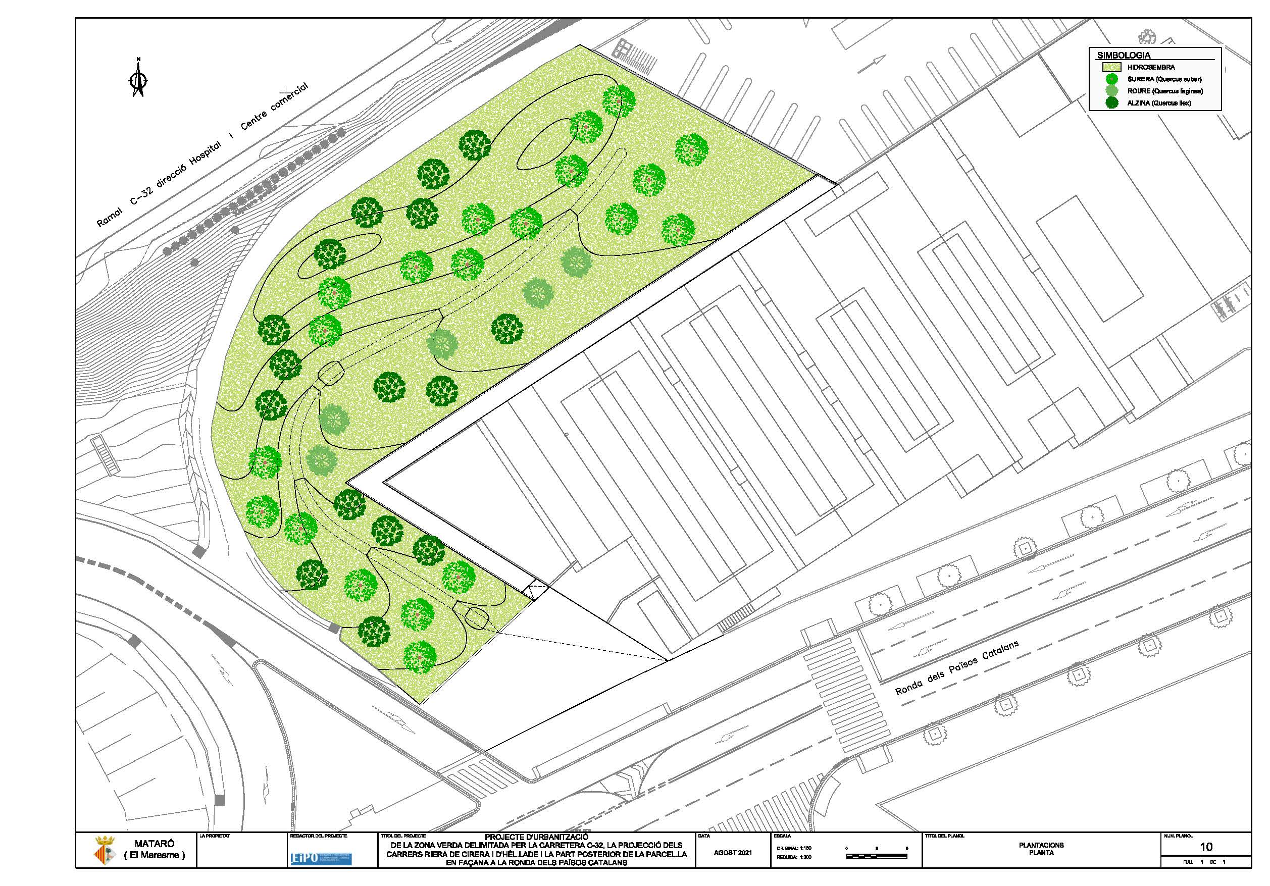 Proyecto de urbanización de zona verde