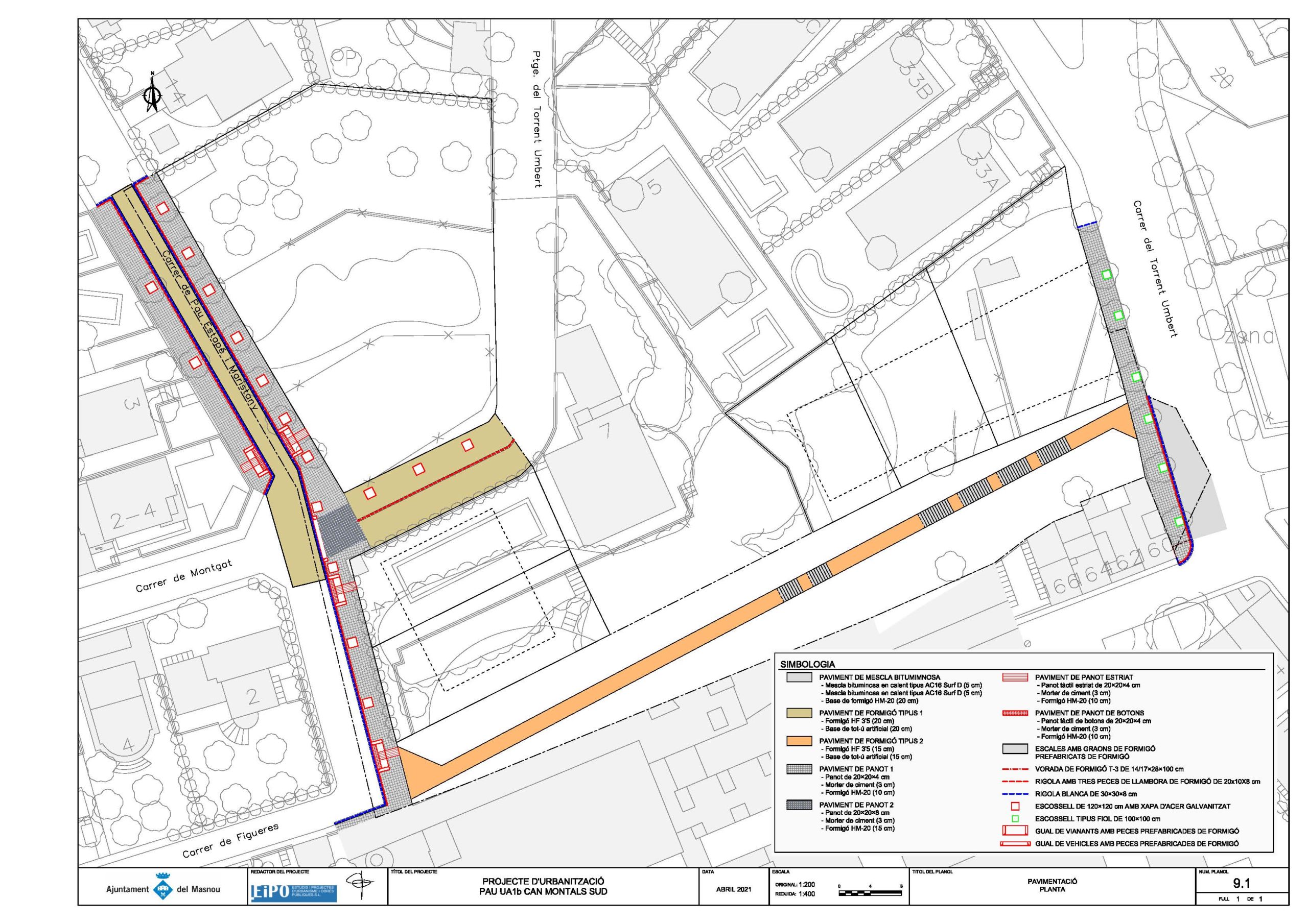 Proyecto de urbanización del Pau