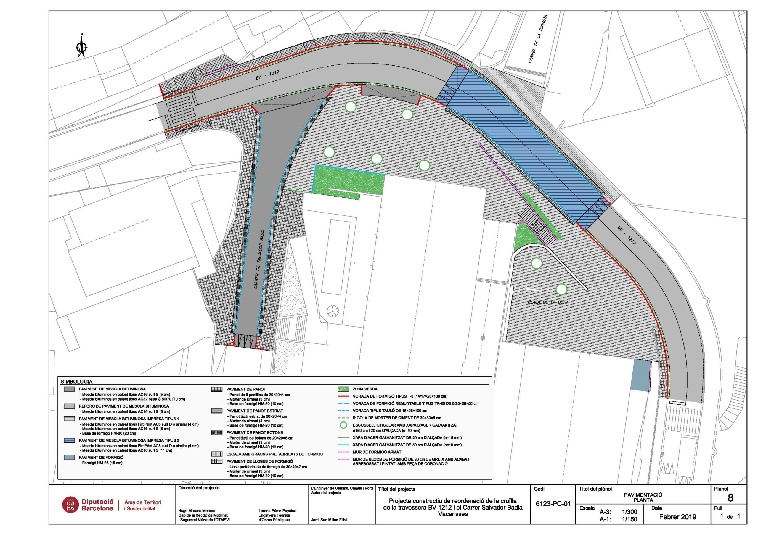 Proyecto constructivo de reordenación del cruce BV-1212 y la calle Salvador Badia