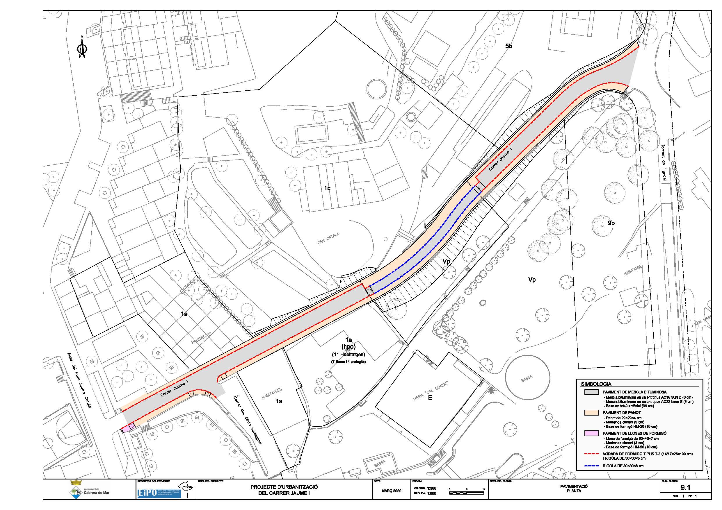 Proyecto de urbanización de la calle Jaume I
