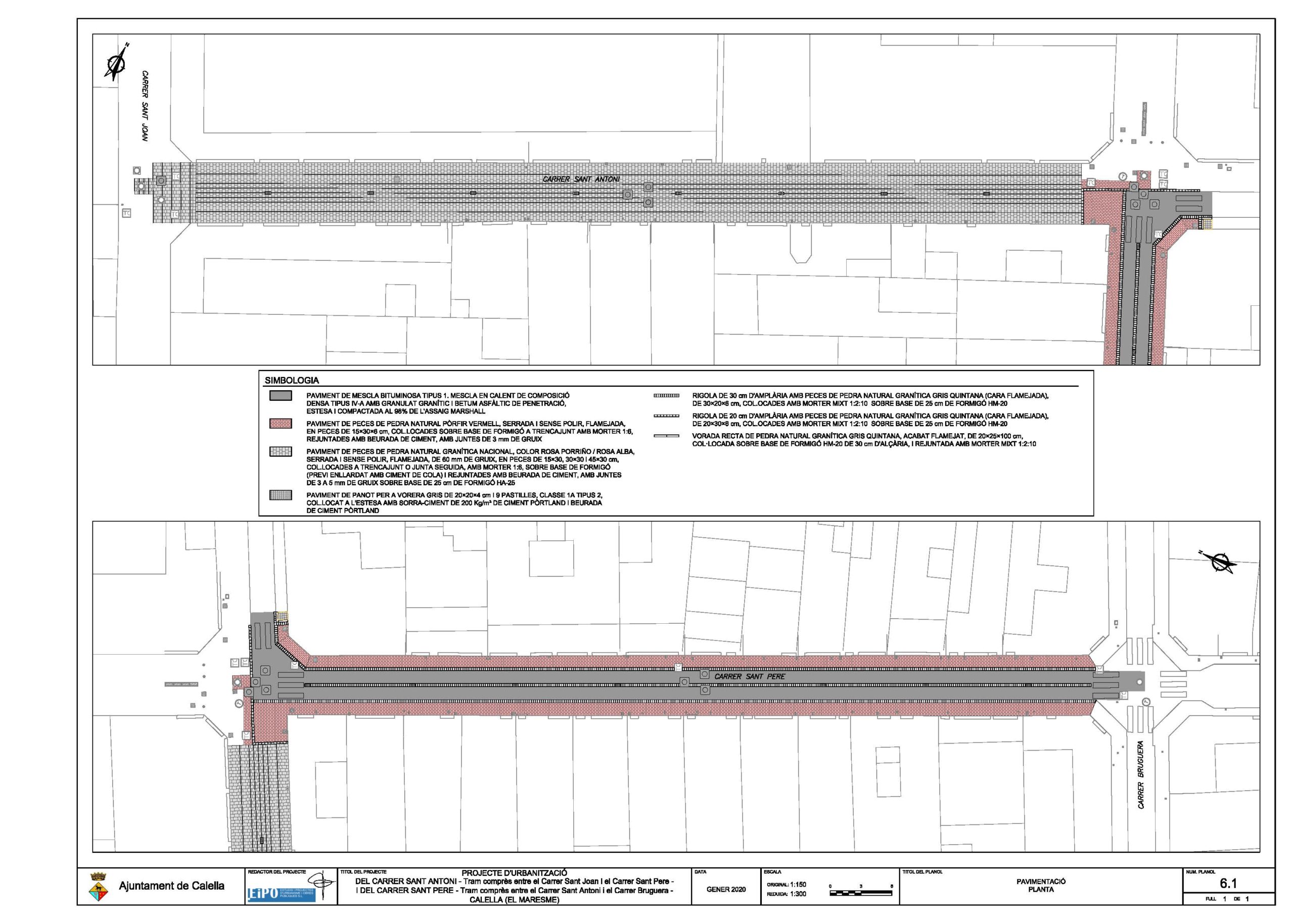 Proyecto de urbanización de la calle Sant Antoni