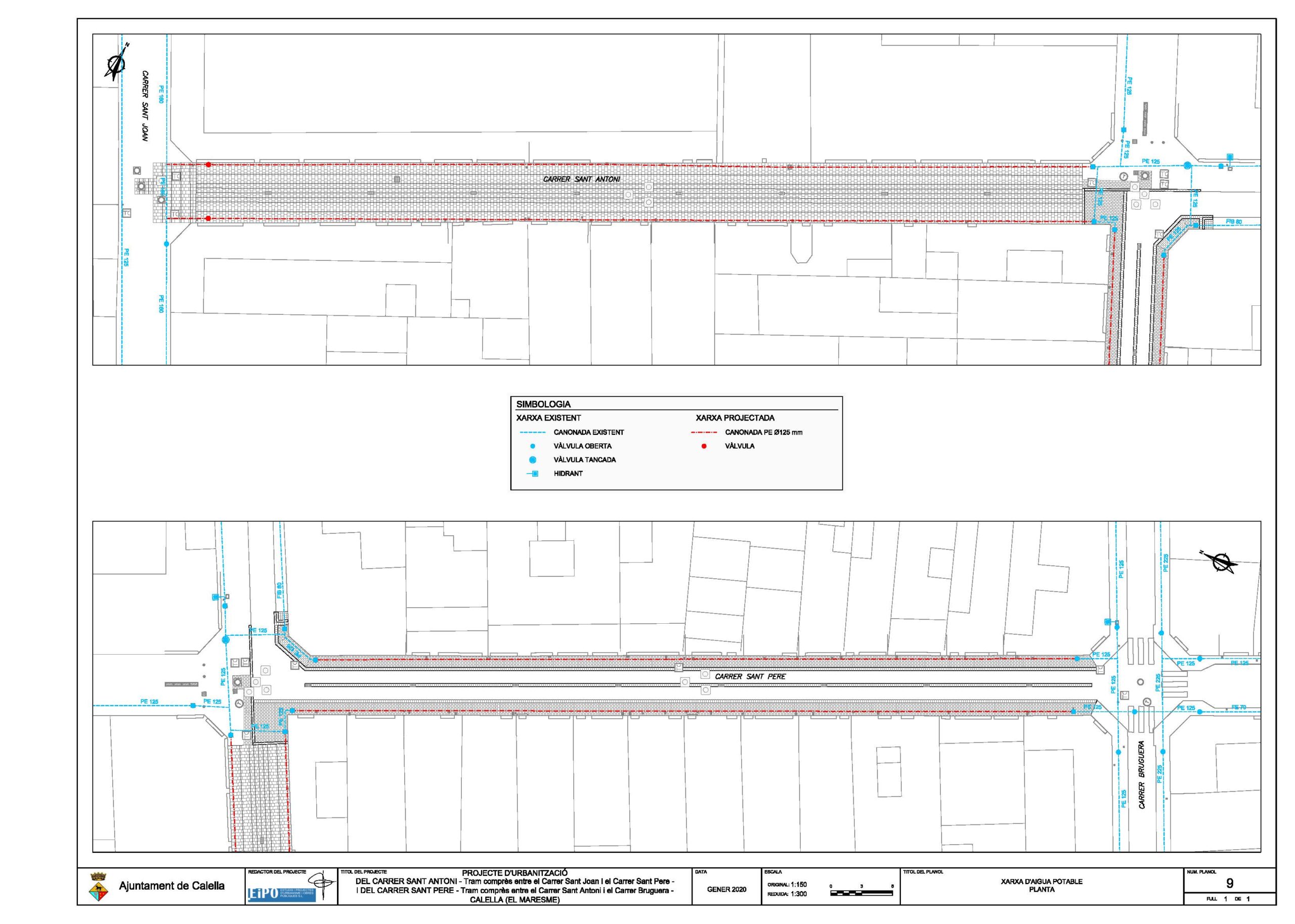 Proyecto de urbanización de la calle Sant Antoni