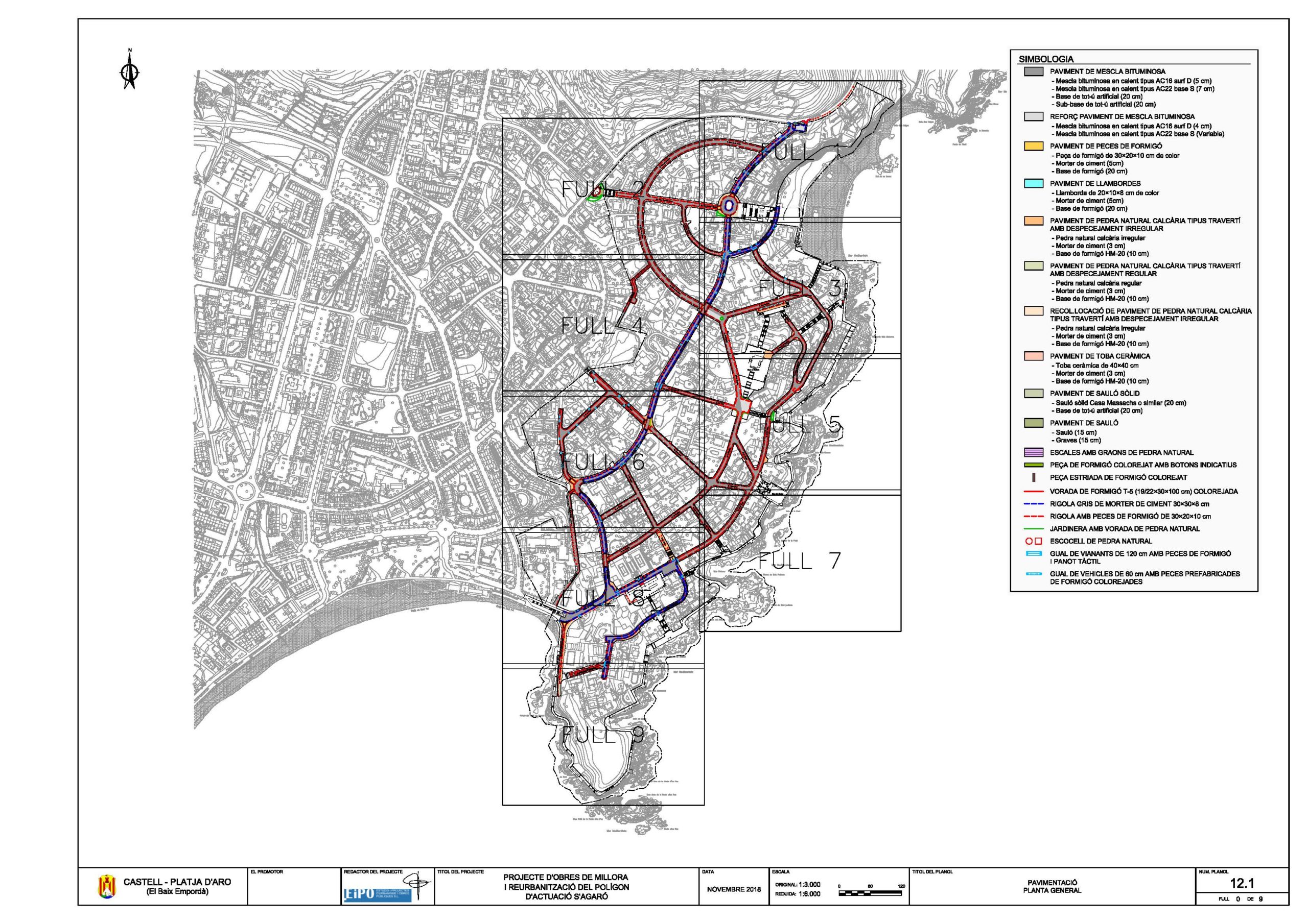 Proyecto de obras de mejora y reurbanización del polígono de actuación s’Agaró