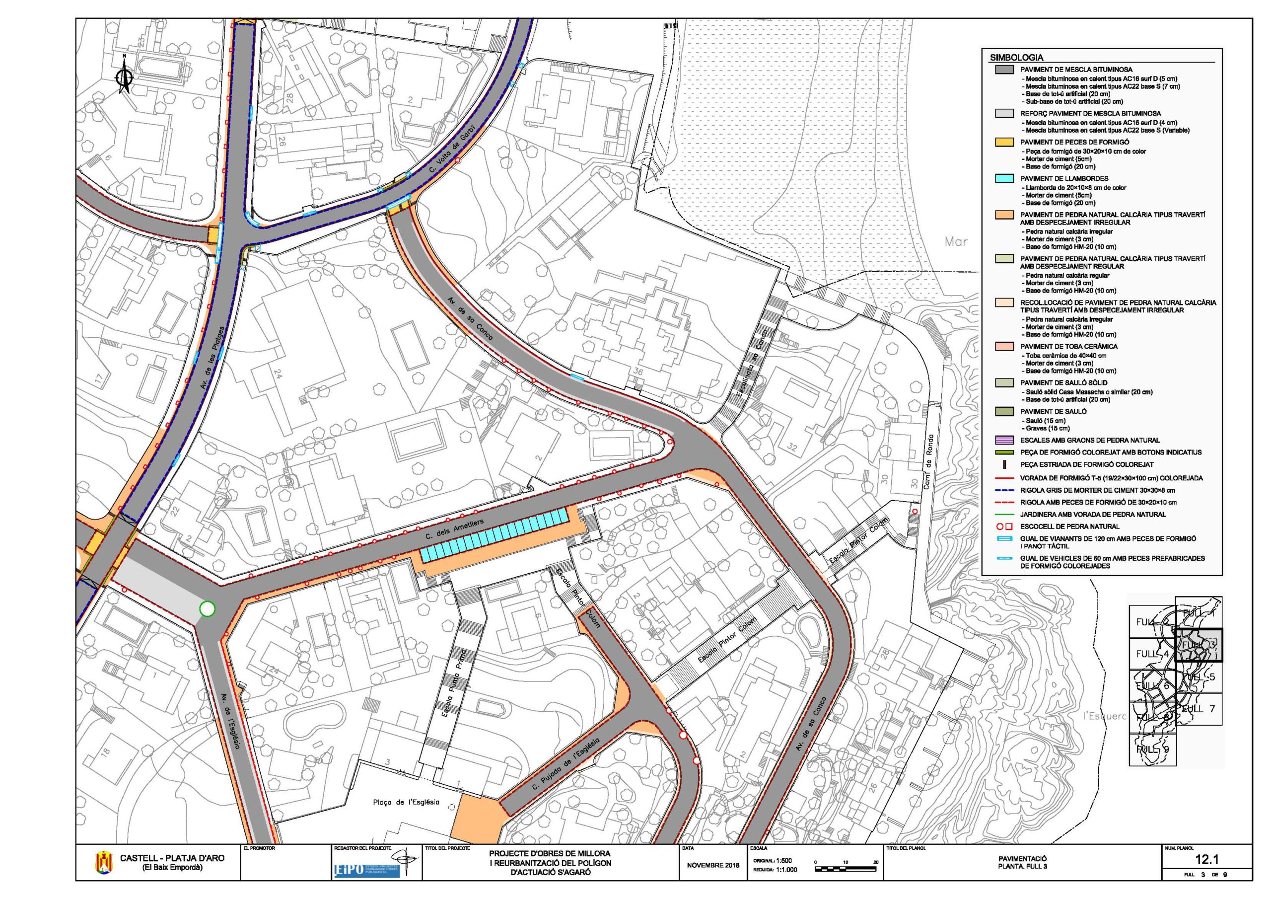 Proyecto de obras de mejora y reurbanización del polígono de actuación s’Agaró