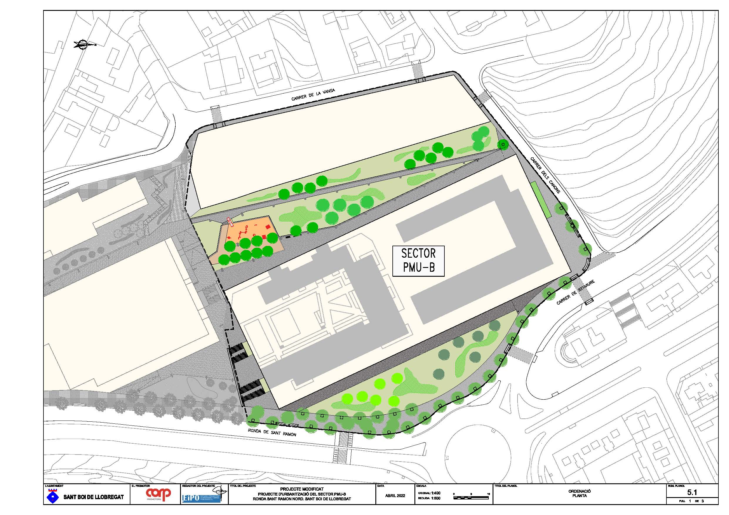 Projecte modificat del projecte d’urbanització Ronda Sant Ramon Nord