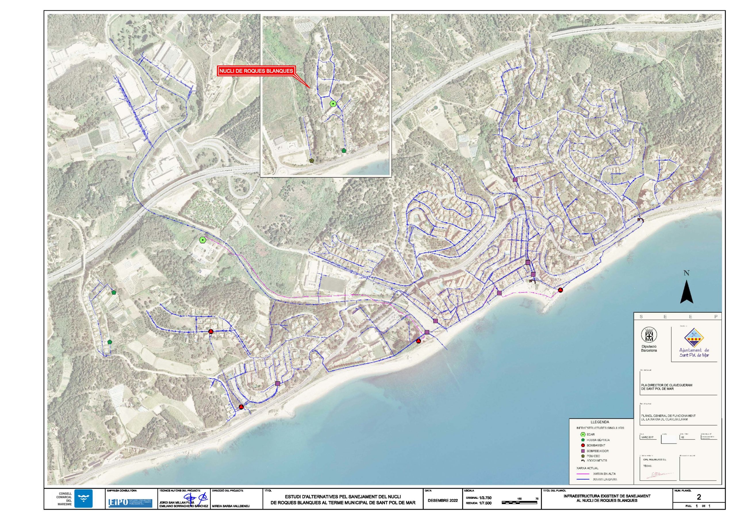 Estudi d’alternatives pel sanejament del nucli de Roques Blanques