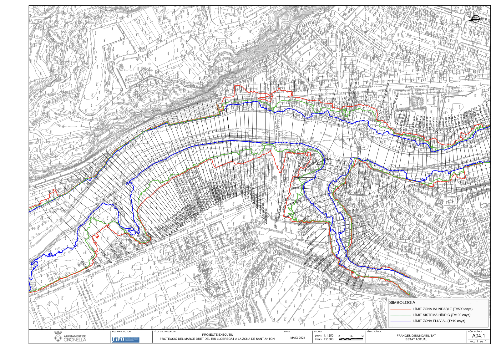 Proyecto ejecutivo protección del margen del rio Llobregat