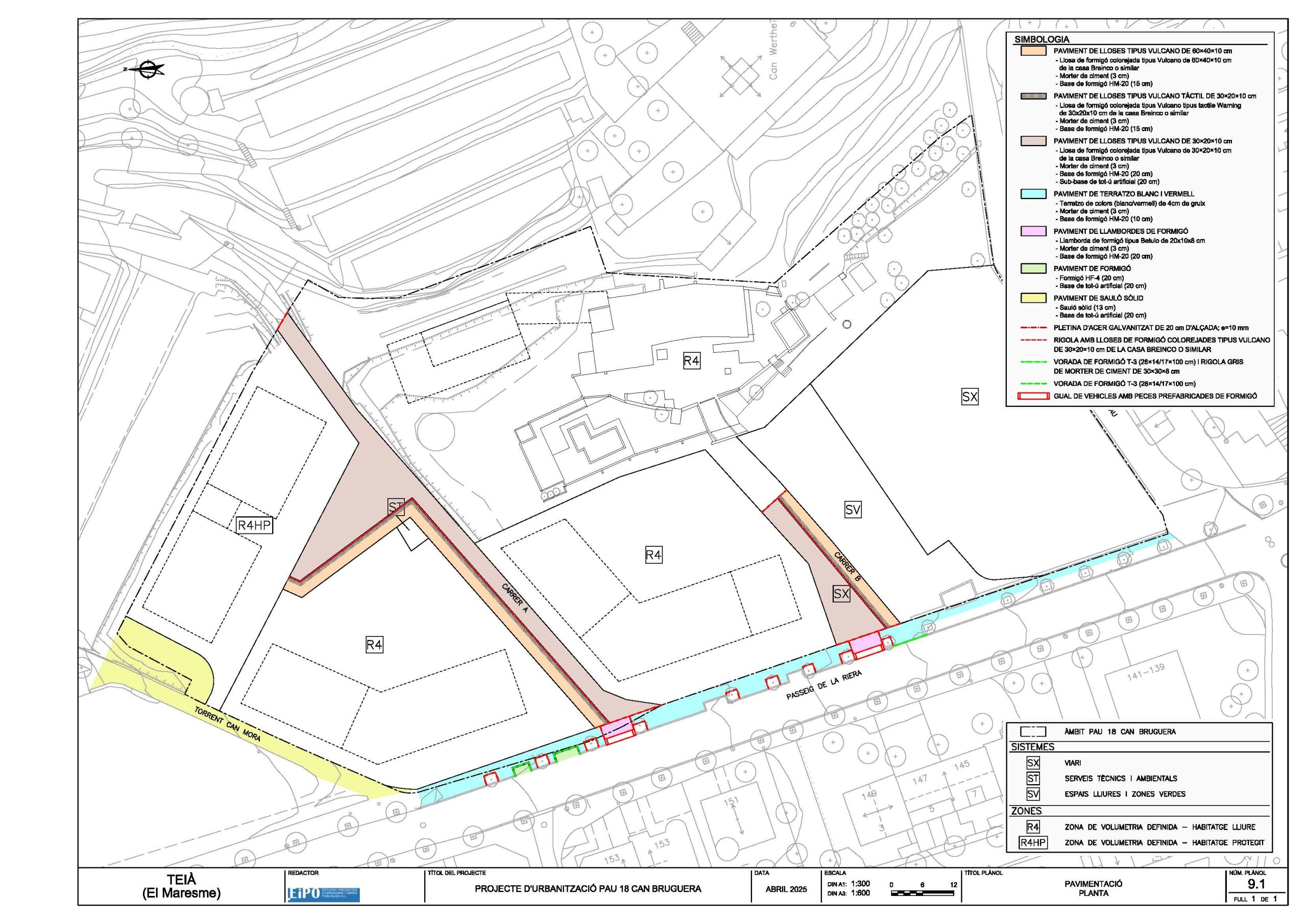 Proyecto de urbanización de Can Bruguera