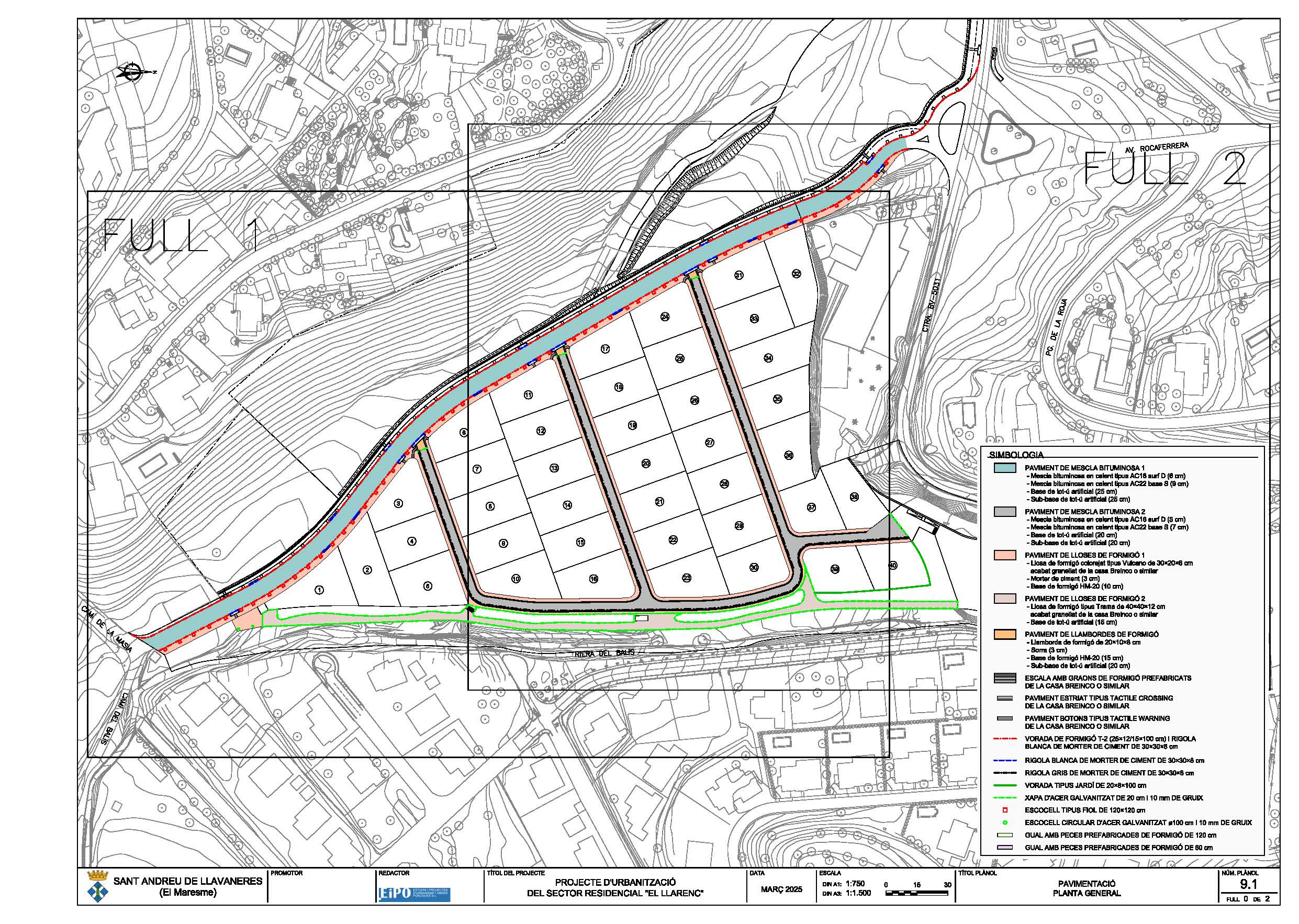 Proyecto de urbanización de «El Llarenc»