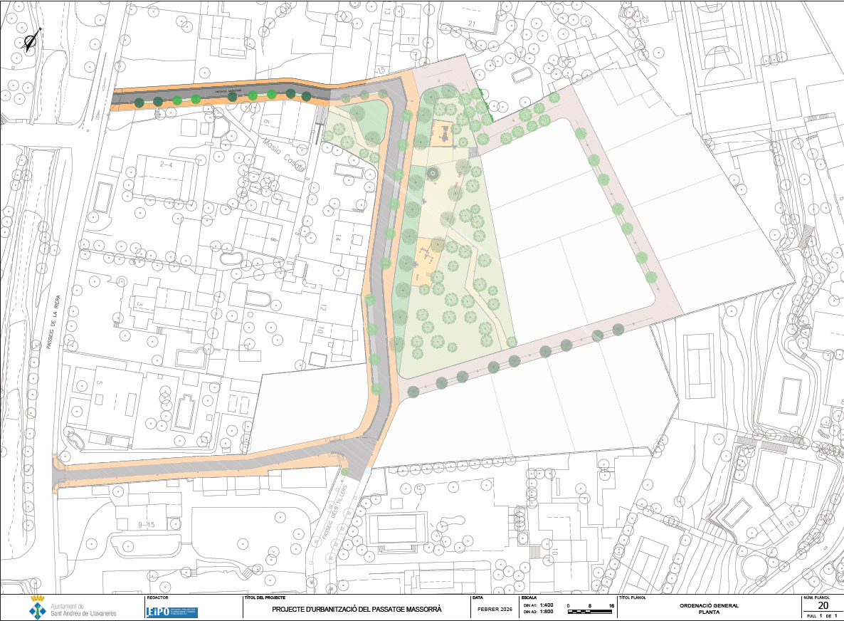 Proyecto de urbanización del pasaje Massorrà