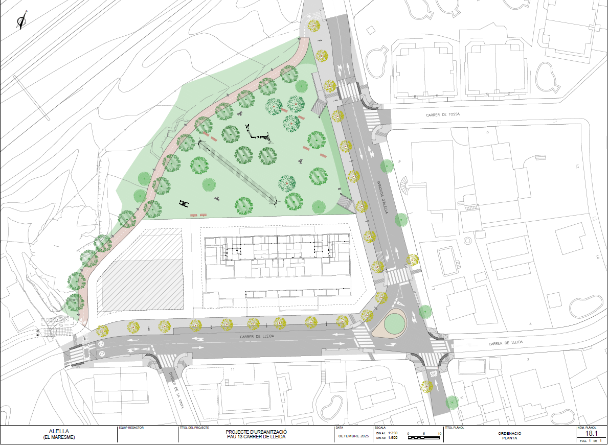 Proyecto de urbanización del PAU-13 calle Lleida