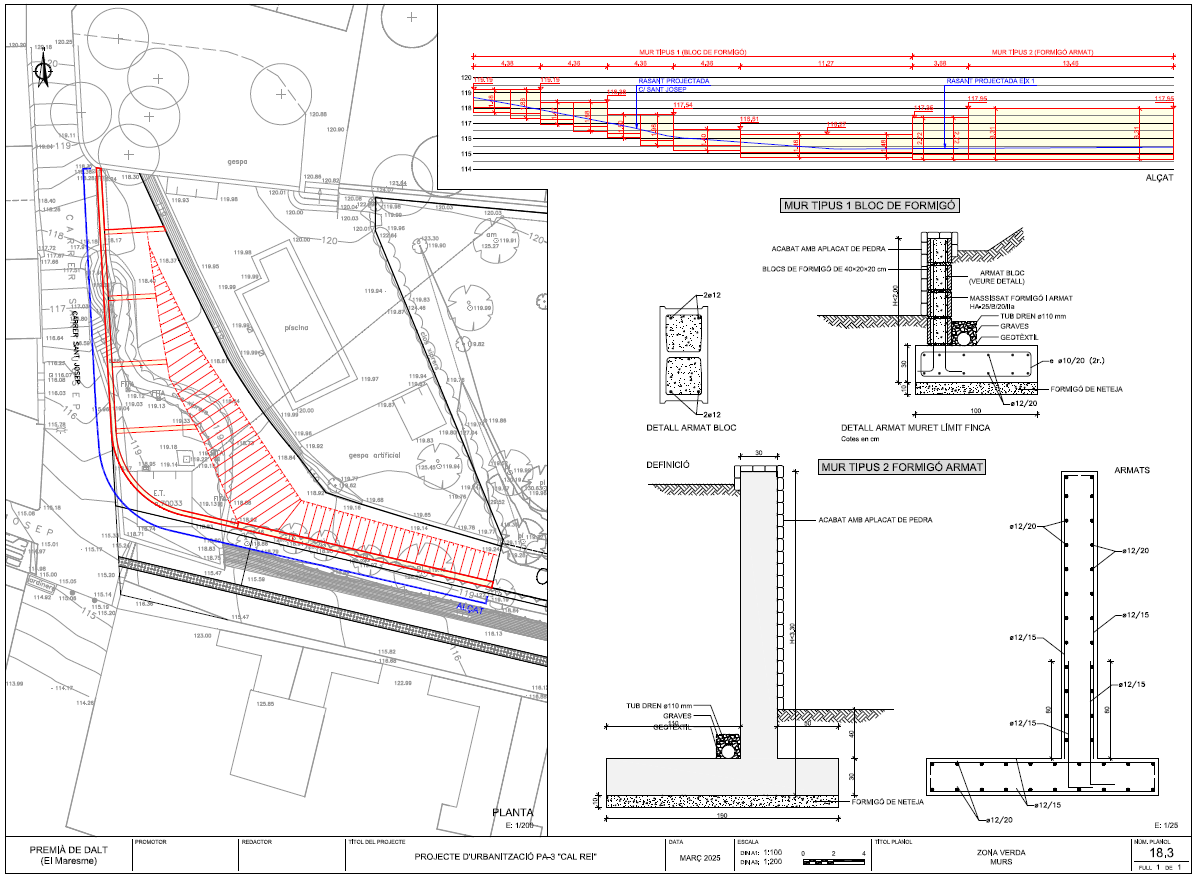 Projecte d’urbanització del PA-3 Cal Rei.